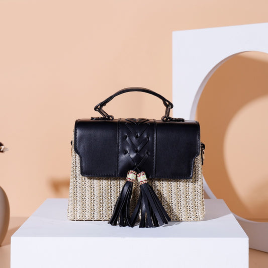 Spring And Summer New PP Straw Woven Box Bag Women
