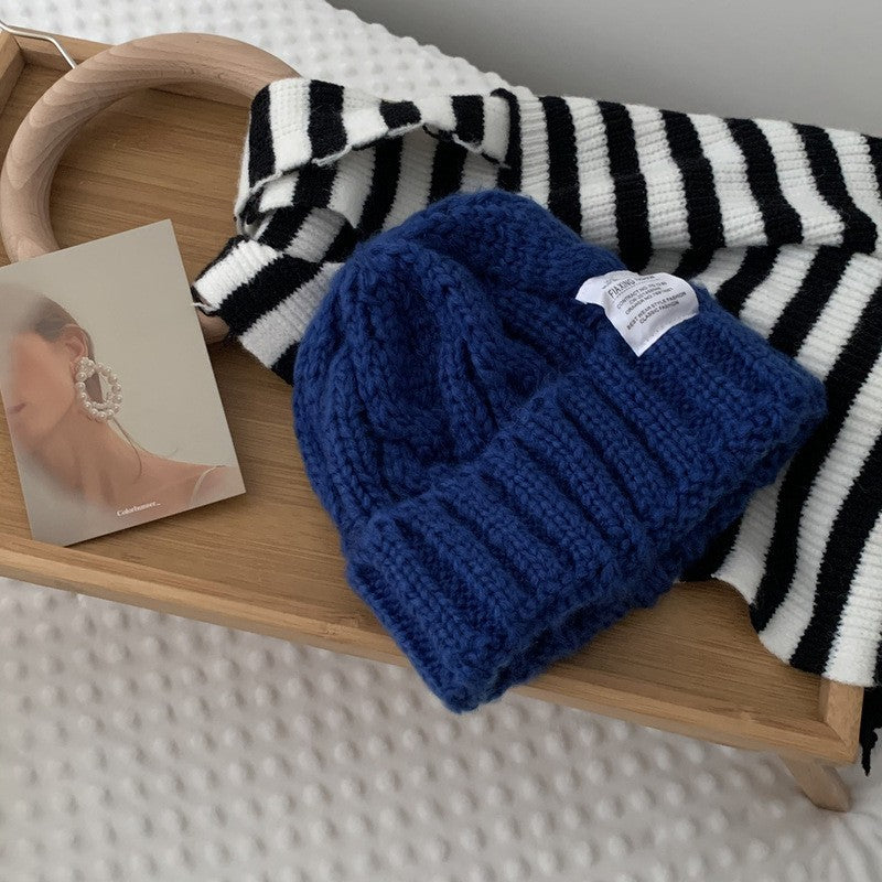 Women's Versatile Solid Color Loose Woolen Hat
