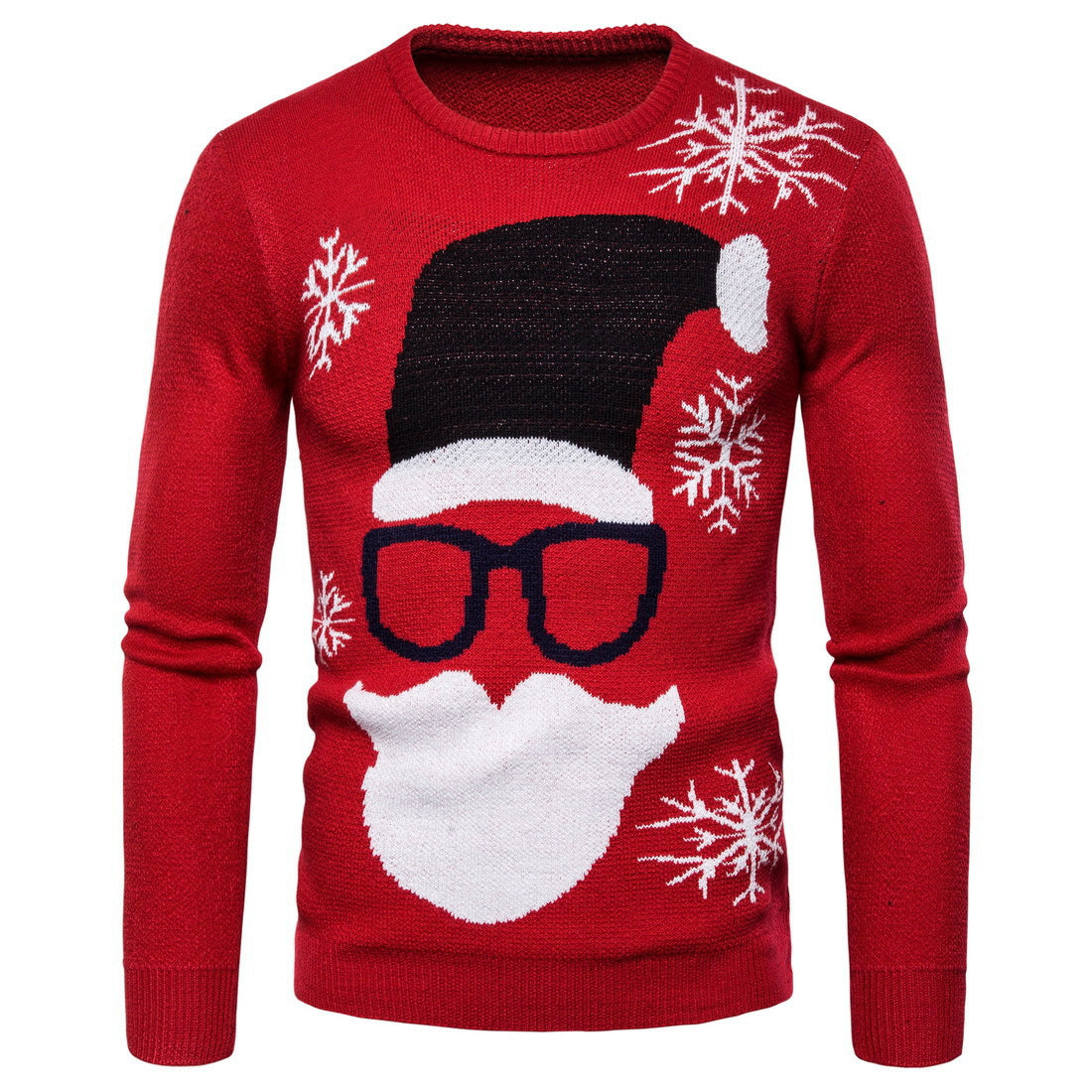 Elderly Printed Men's Knitted Bottoming Shirt