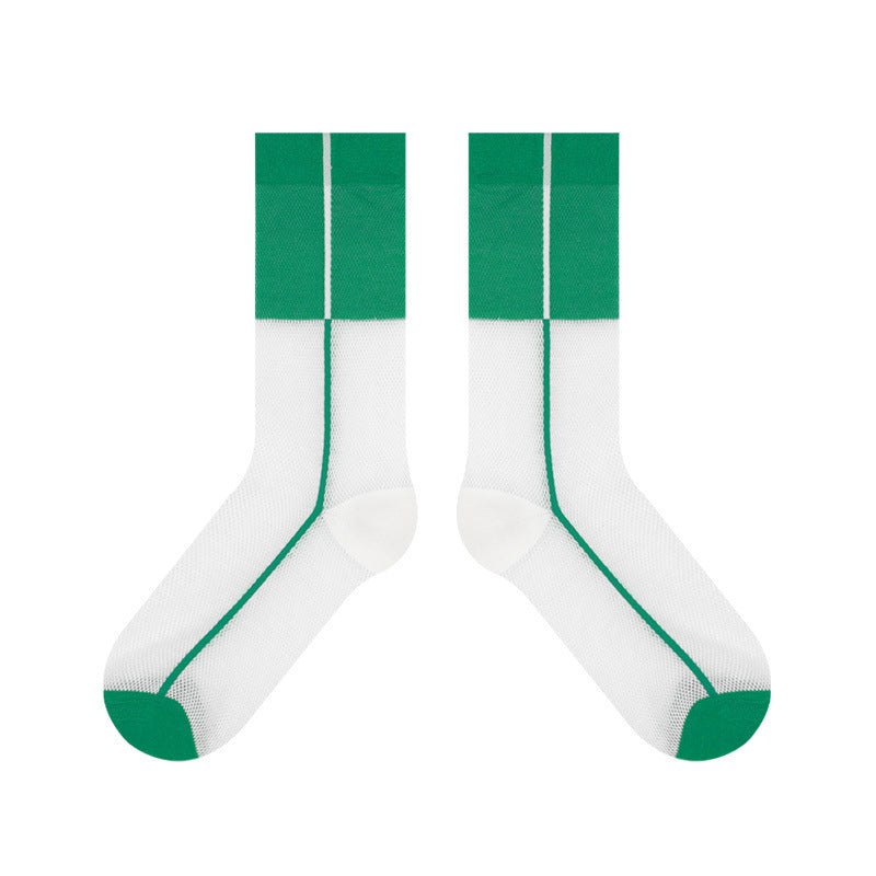 Women's Thin Breathable Spun Glass Simple Cotton Sock