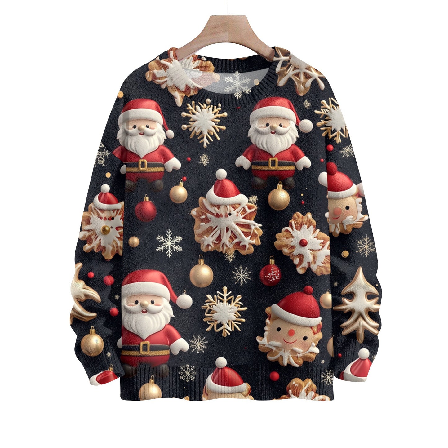 Digital Printing Men's And Women's Round Neck Sweater 3D