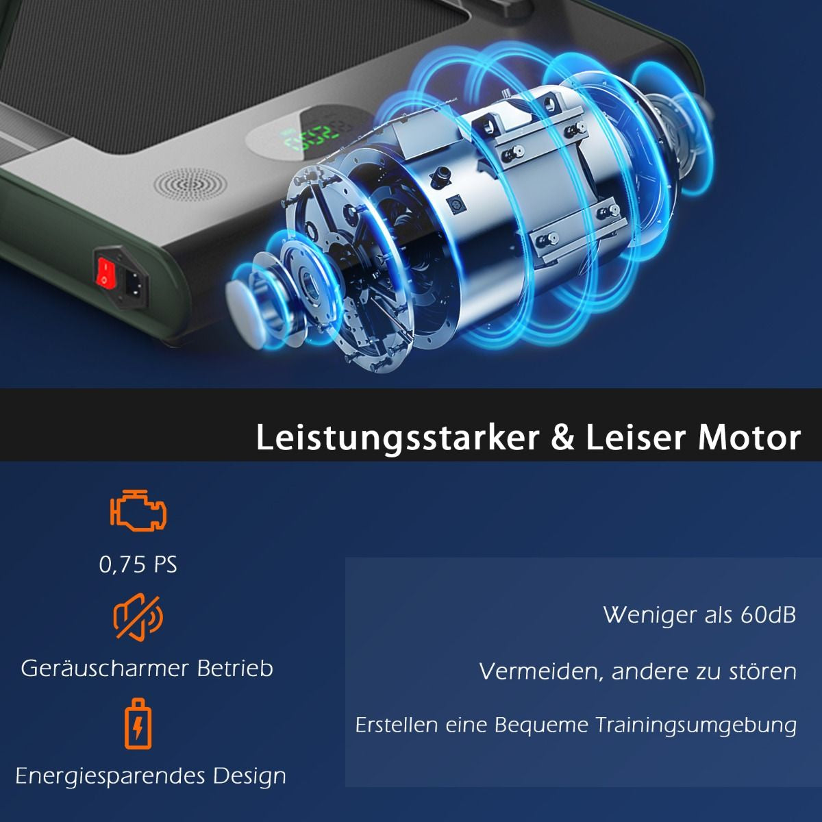 2-In-1 Faltbares Laufband Mit APP & Fernbedienung Handyhalter Led-Display Und Lautsprecher Grün