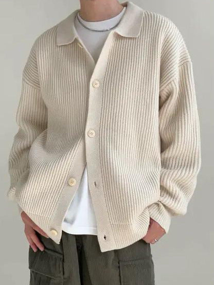 Flot Strikket Cardigan i Afslappet Unisex Stil