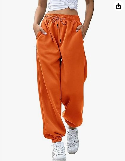 Women's Loose Leisure Sports Drawstring Wide Leg Ankle Banded Pants
