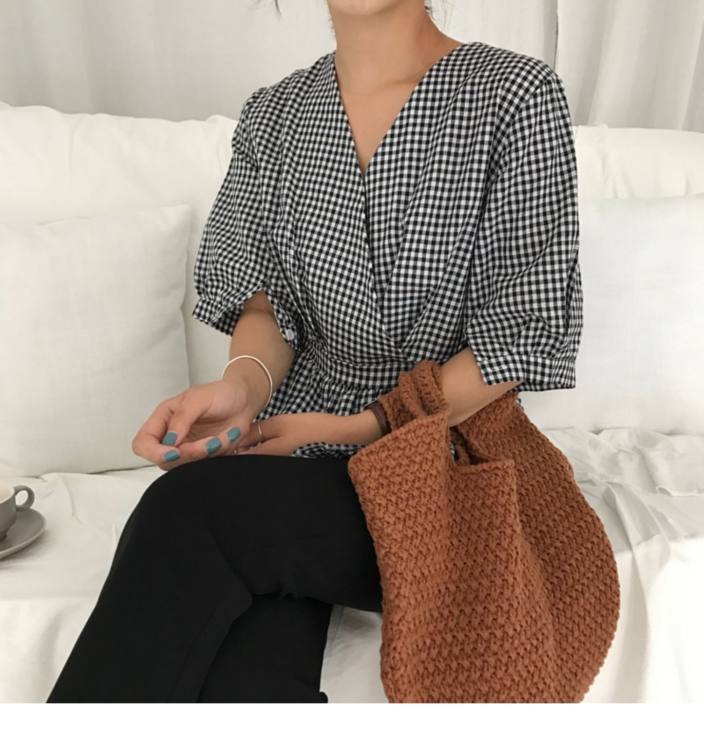 Women's Portable Loose Hemp Soft Knitted Wool Bag