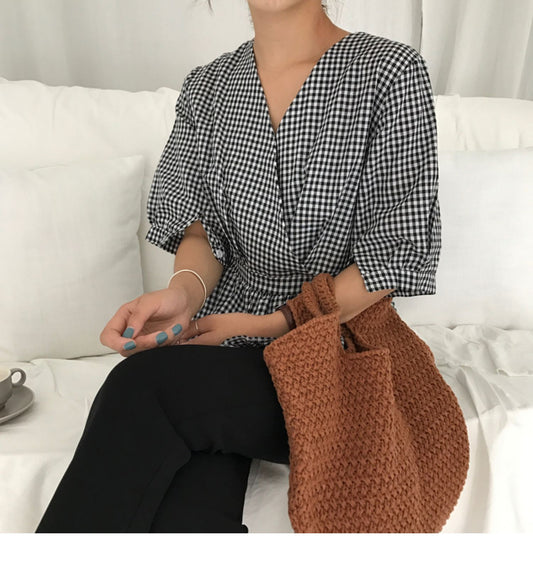 Women's Portable Loose Hemp Soft Knitted Wool Bag