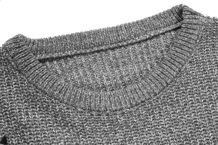 Strikket Sweater til Mænd med Brystbånd-udsmykning