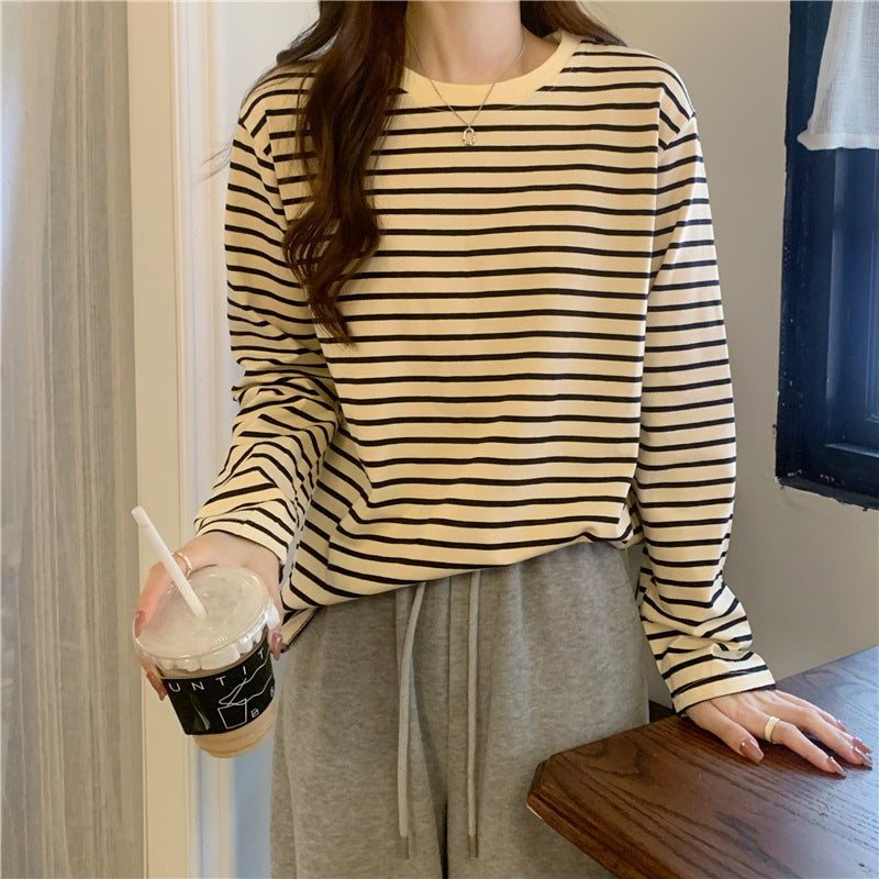 Women's Casual And Versatile Striped Casual Top