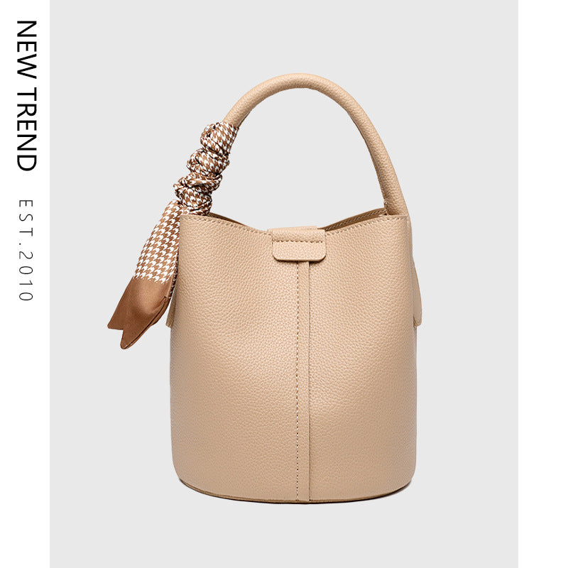 Niche Lychee Pattern Soft Leather Fashion All-match Messenger Bag
