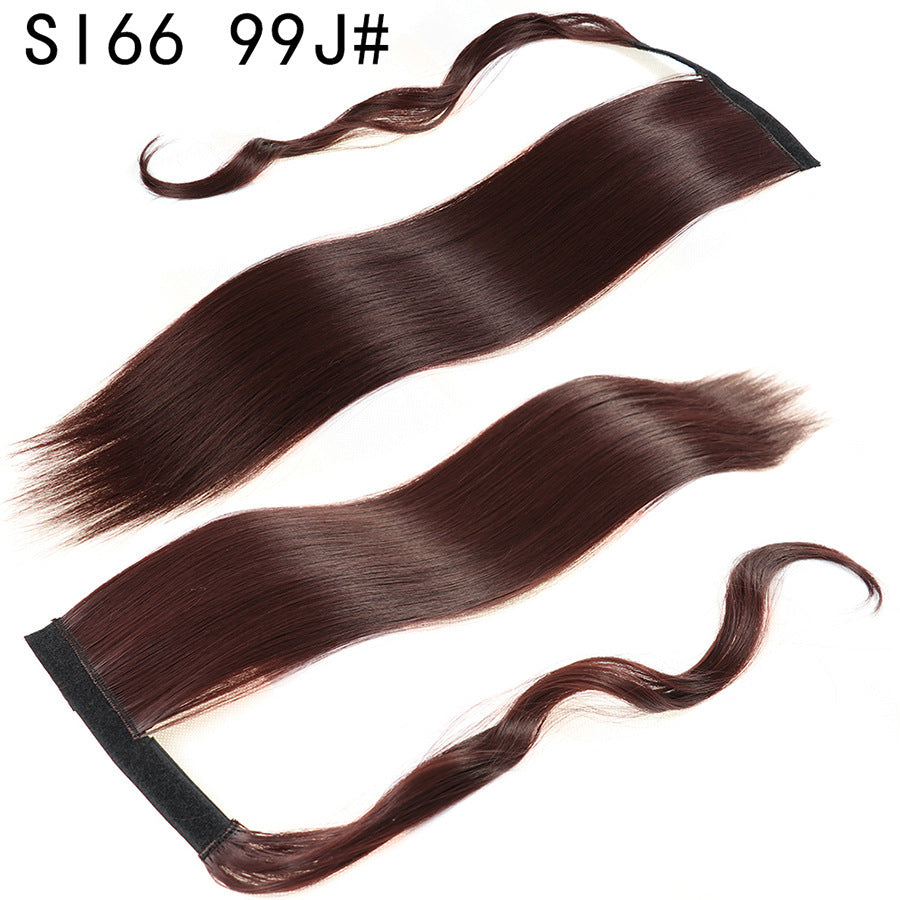 Long Straight Synthetic Wig With Headband For Womens Ponytail