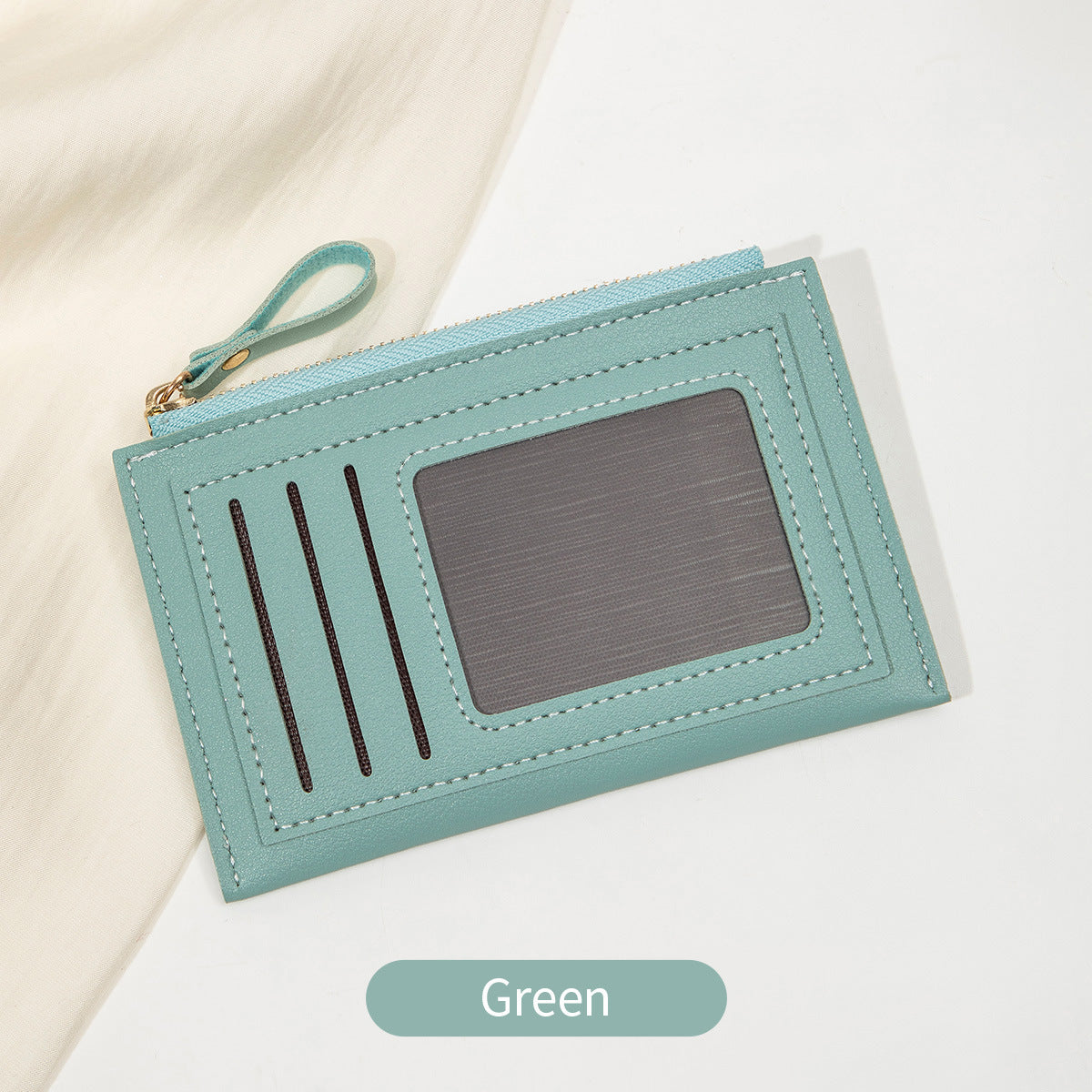Lightweight Ultra-thin Korean Fashion Zipper Women's Short Wallet