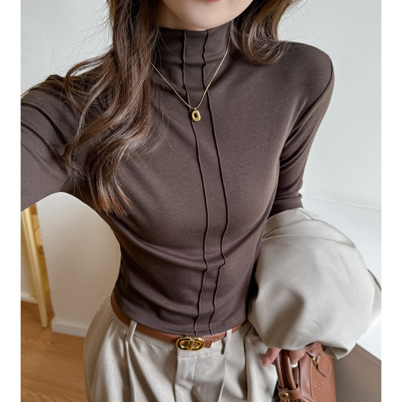 Women's Half-turtle Neck Long-sleeve Versatile Top