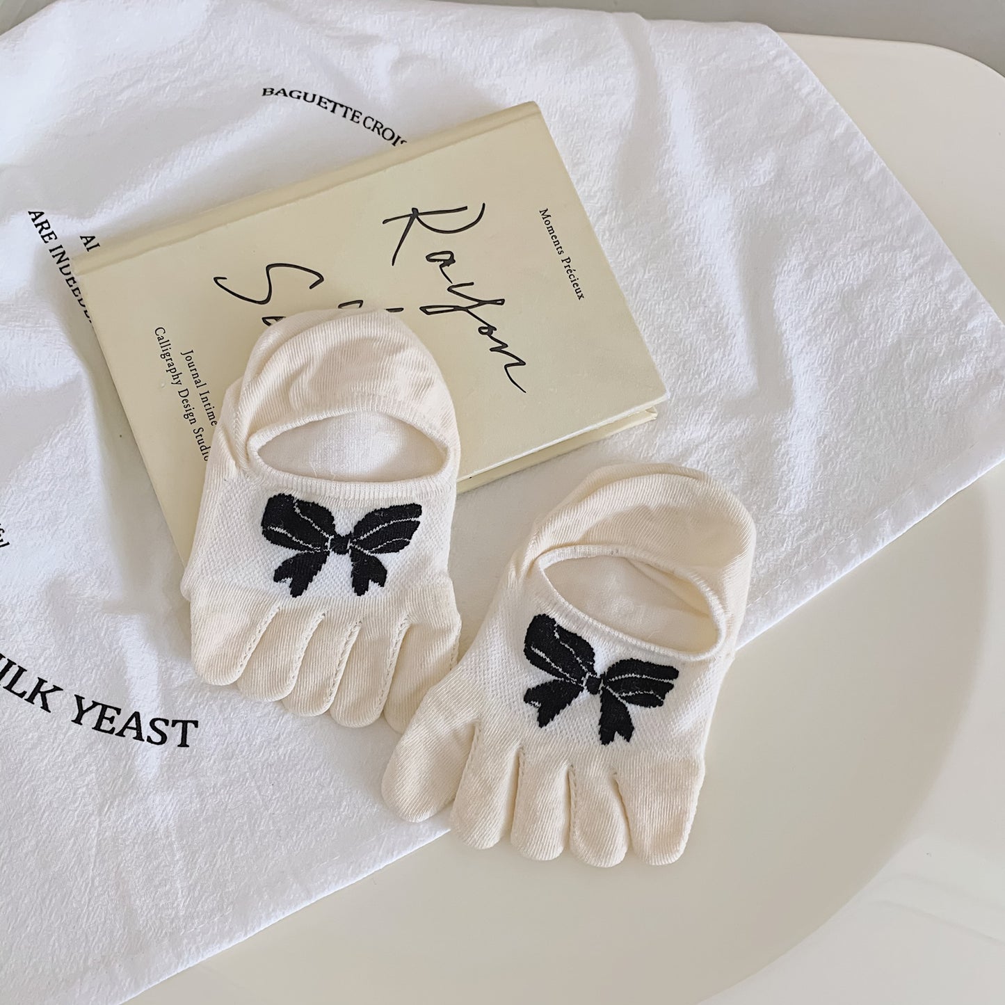 New Cute Cartoon Non-slip Breathable Five-toed Socks