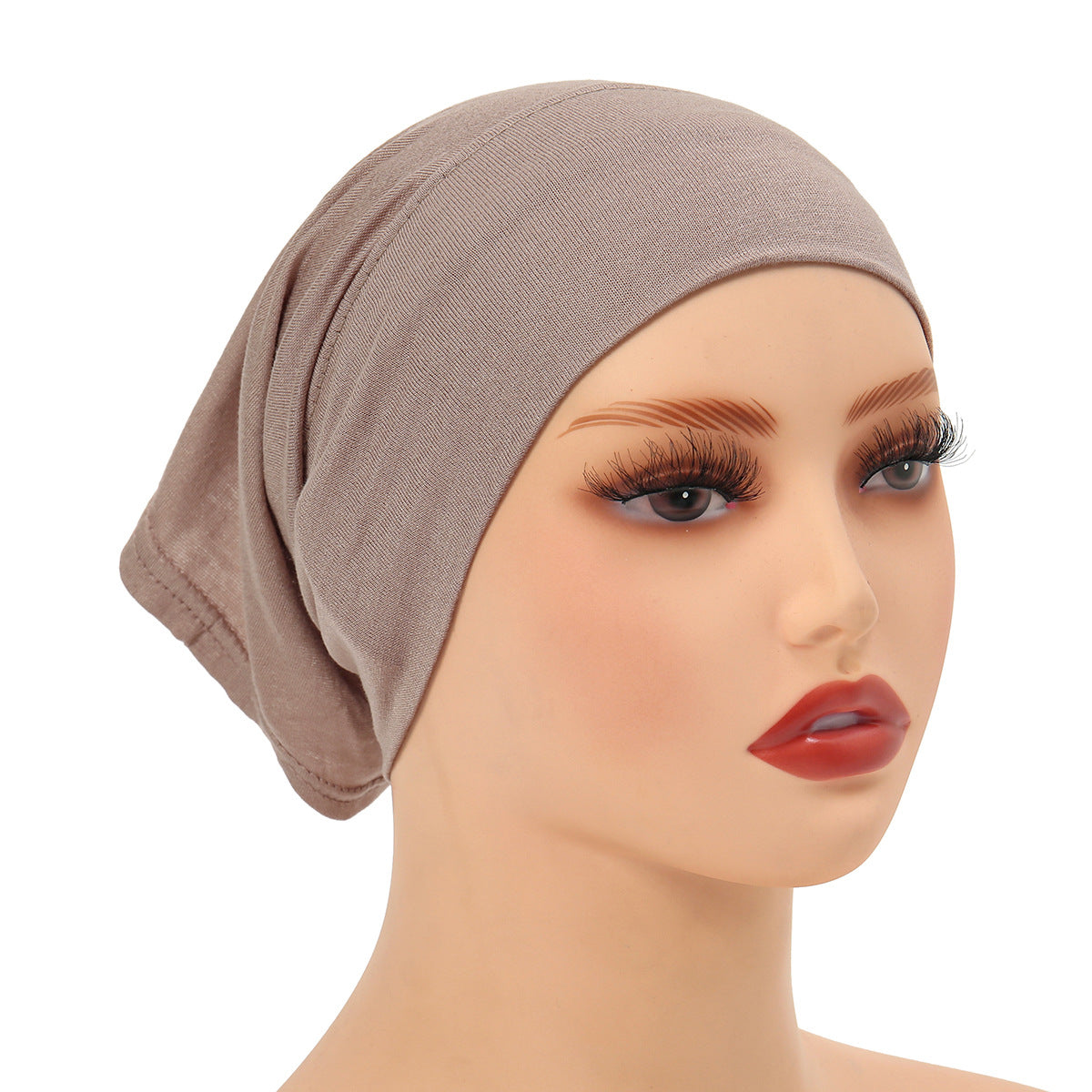 Pure Color Modal Wide-brimmed Mercerized Cotton Stretch Sleeve Cap