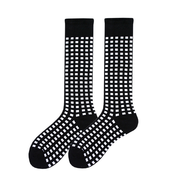 Women's High Tube Calf And Knee Pile Stockings Cotton Socks