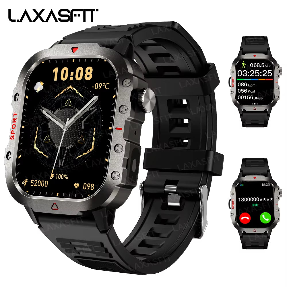 Men Sports Smart Watch 1.71 Screen Blood Oxygen Bluetooth Talking Watch Multi Sport LED Flashlight Outdoor Smart Watch