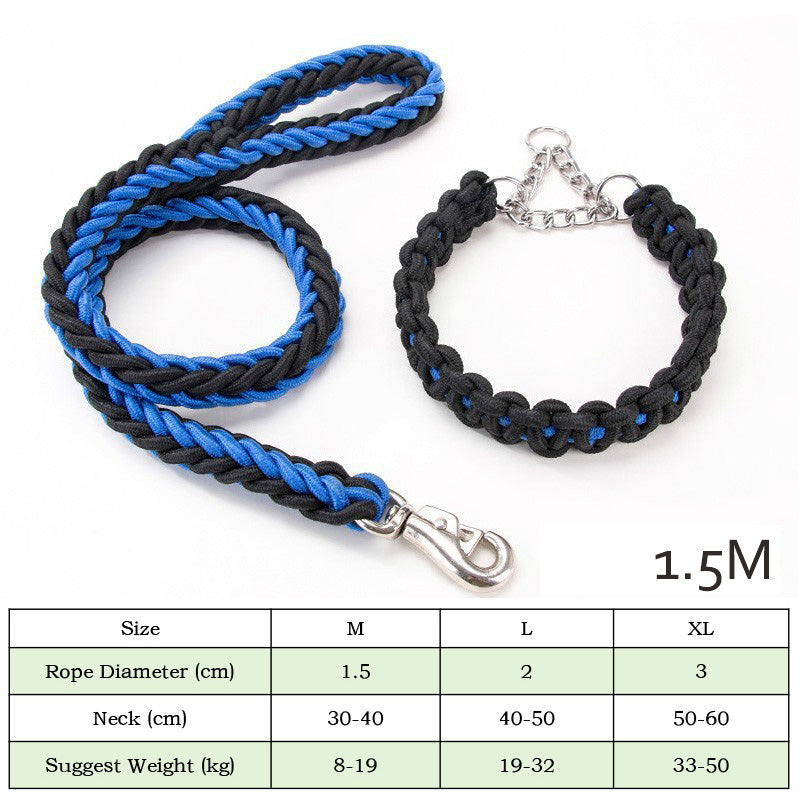 Dog Collars And Belt Covers, Heavy-duty Nylon Braided Ropes, For Training And Walking Leashes Of Small, Medium And Large Dogs