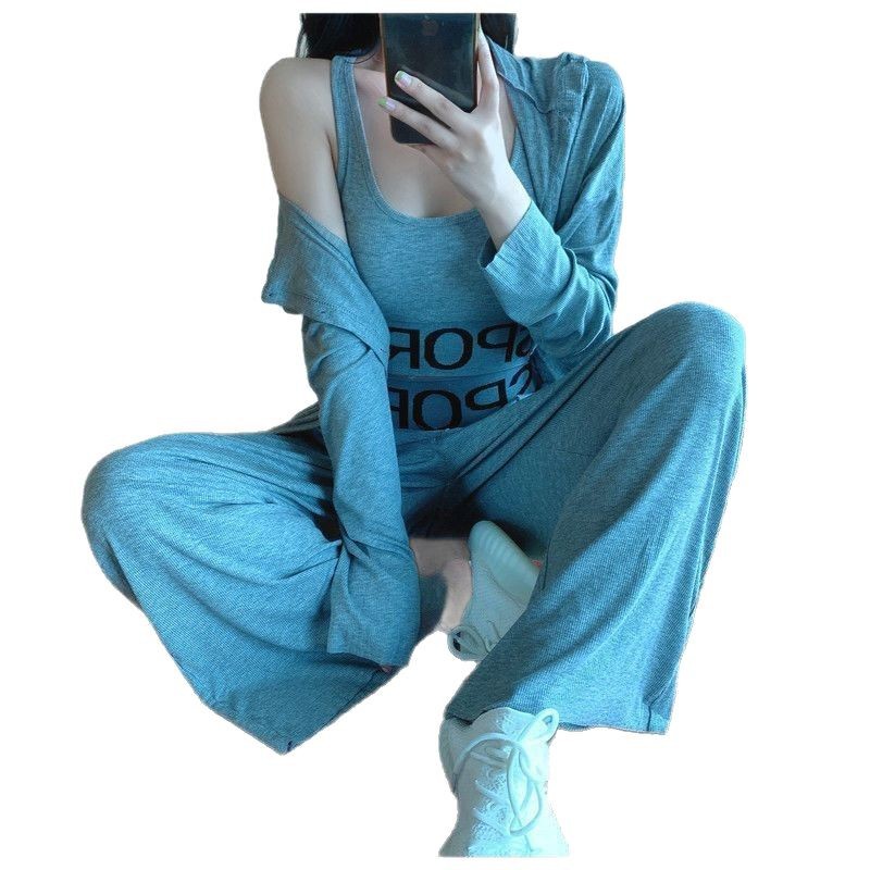 Outerwear Wide-leg Pants Vest Casual Sportswear Set