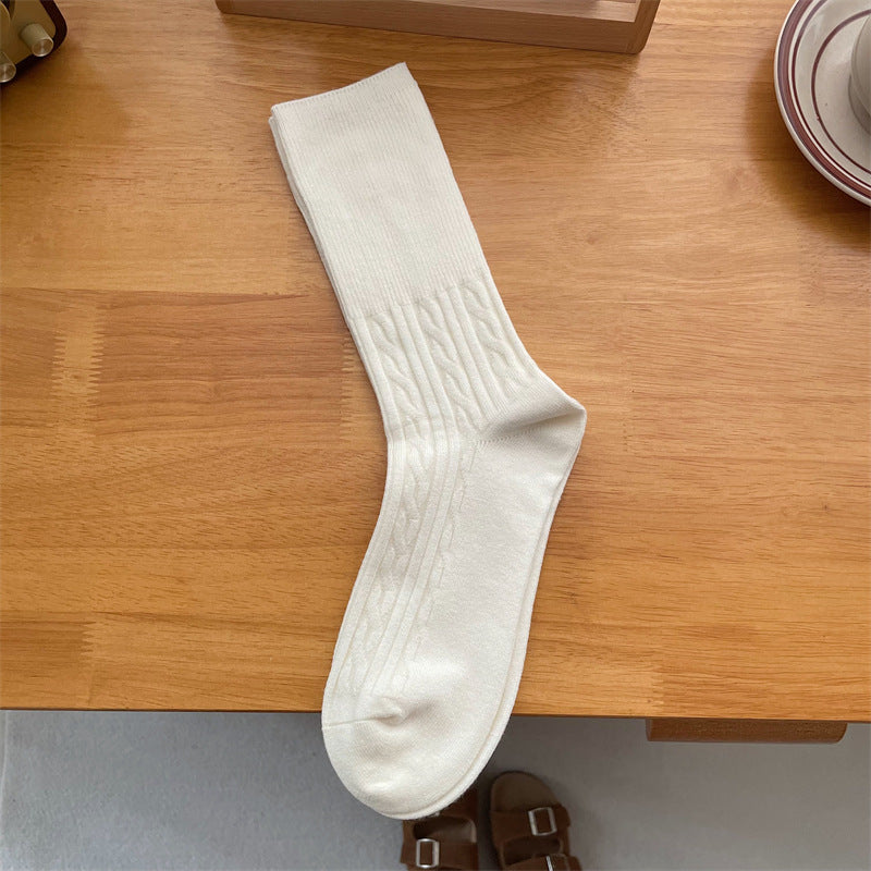 Women's Autumn Winter Wool Thickened Warm Mid-Calf Socks