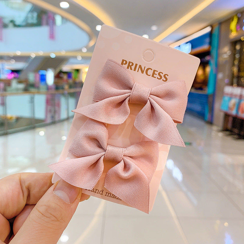 Children's  Girls Baby Princess Side Cute Flannel  Bow Hairpin