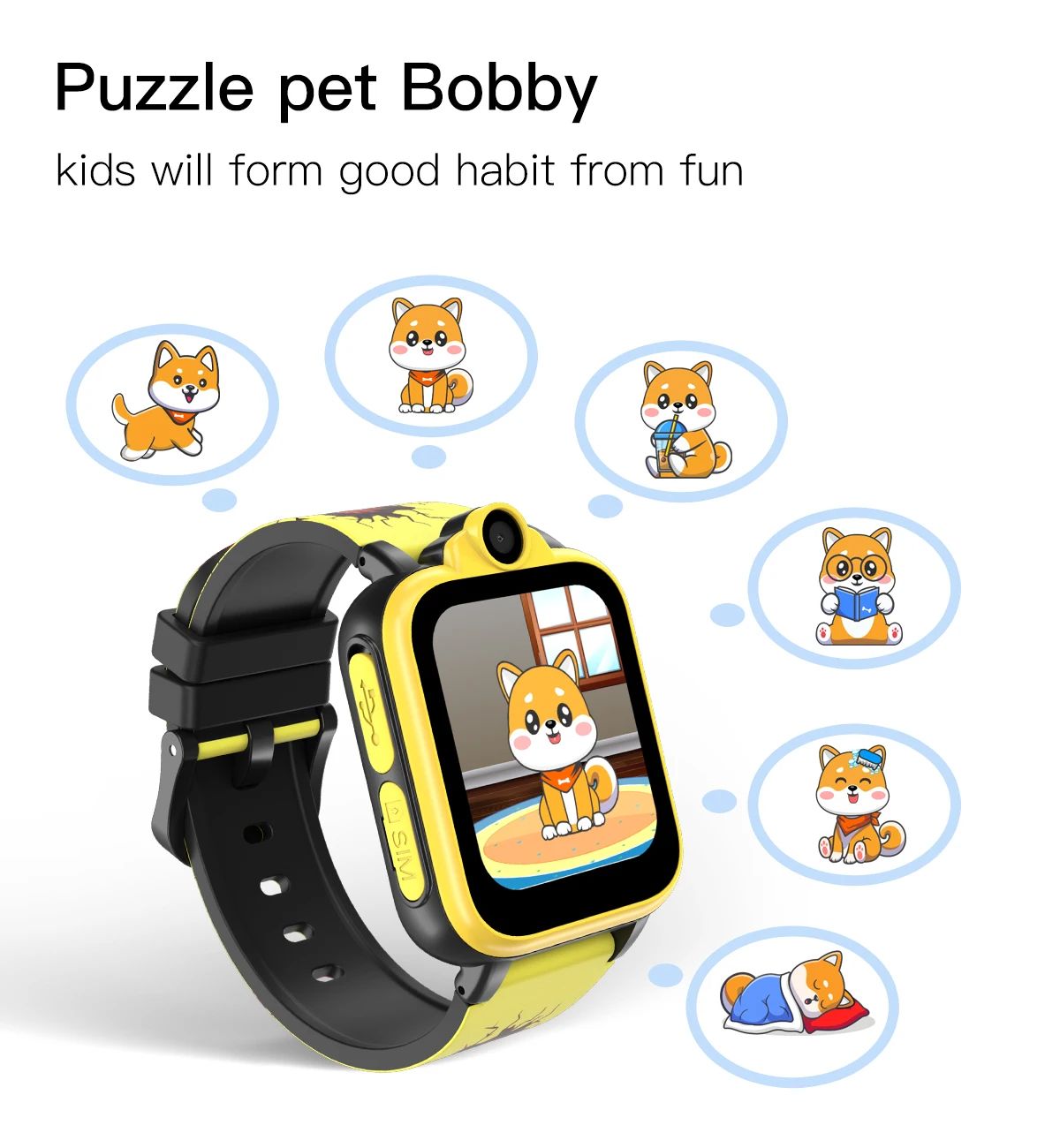 Multifunctional Children's Touch Screen Positioning Game Smart Watch