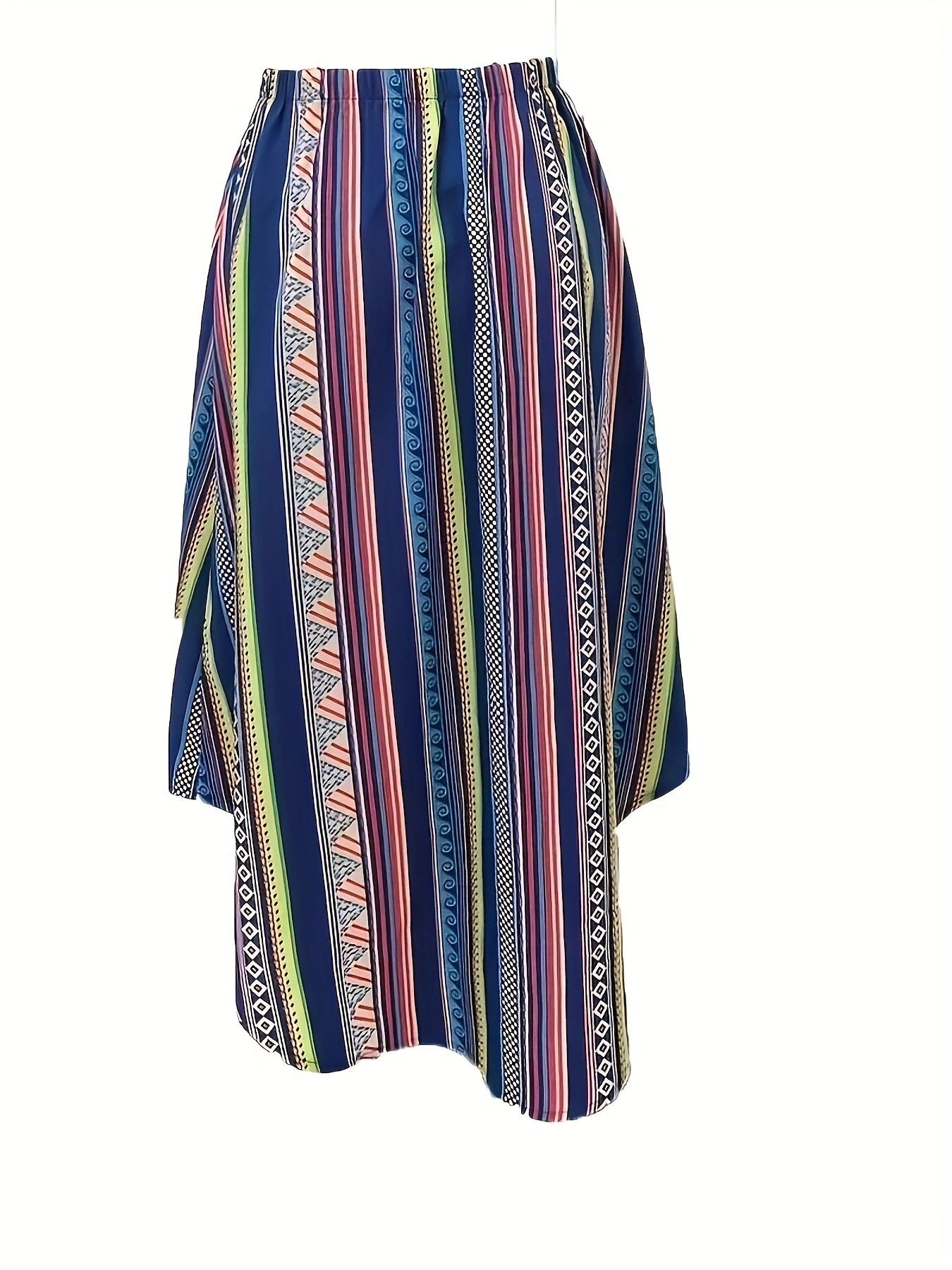 Women's National Fashion Casual Striped Skirt