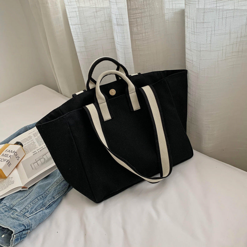 Waterproof Trendy Simple Fashion Large Capacity Portable Canvas Bag