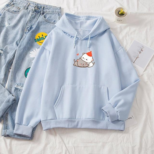 Hooded Solid Color Versatile Loose Student Hoodie Youth Casual