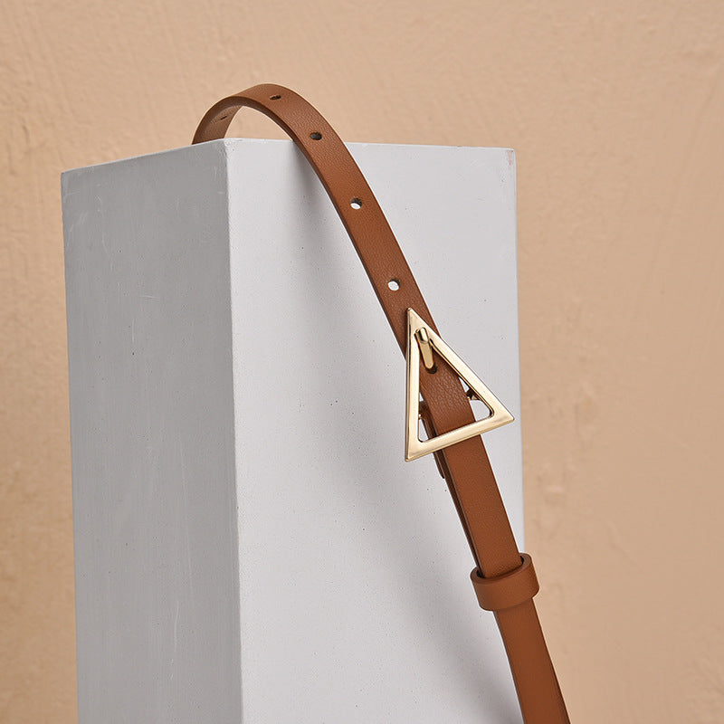 Trekantspænde Tyndt Bælte Mode Hundred Matcher Jeans