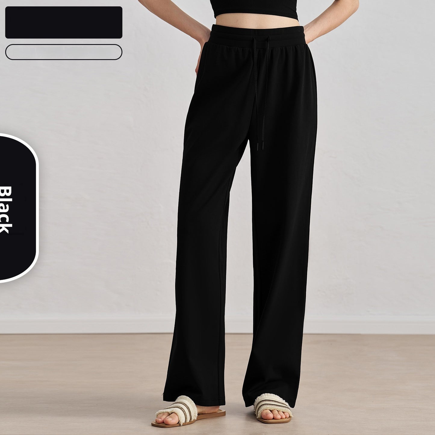 Thickened Wide Leg Straight Slimming All-matching Warm Casual Pants