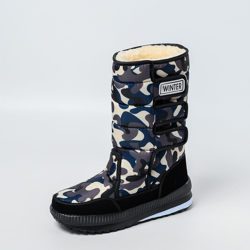 Casual Women's Plus Size High Tube Warm Cotton Shoes