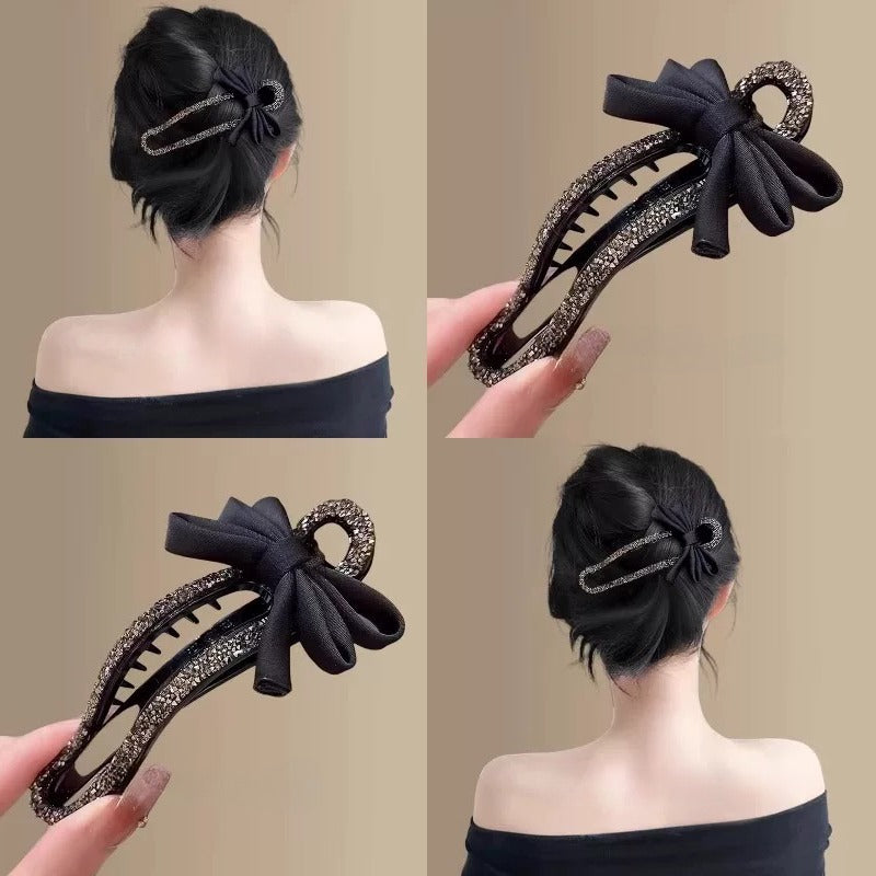 Temperament Bobby Pin Back Head Banana Clip Light Luxury Updo Hair Claw
