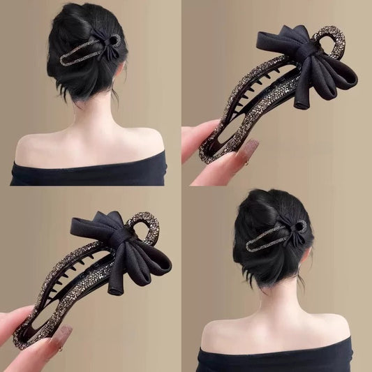 Temperament Bobby Pin Back Head Banana Clip Light Luxury Updo Hair Claw