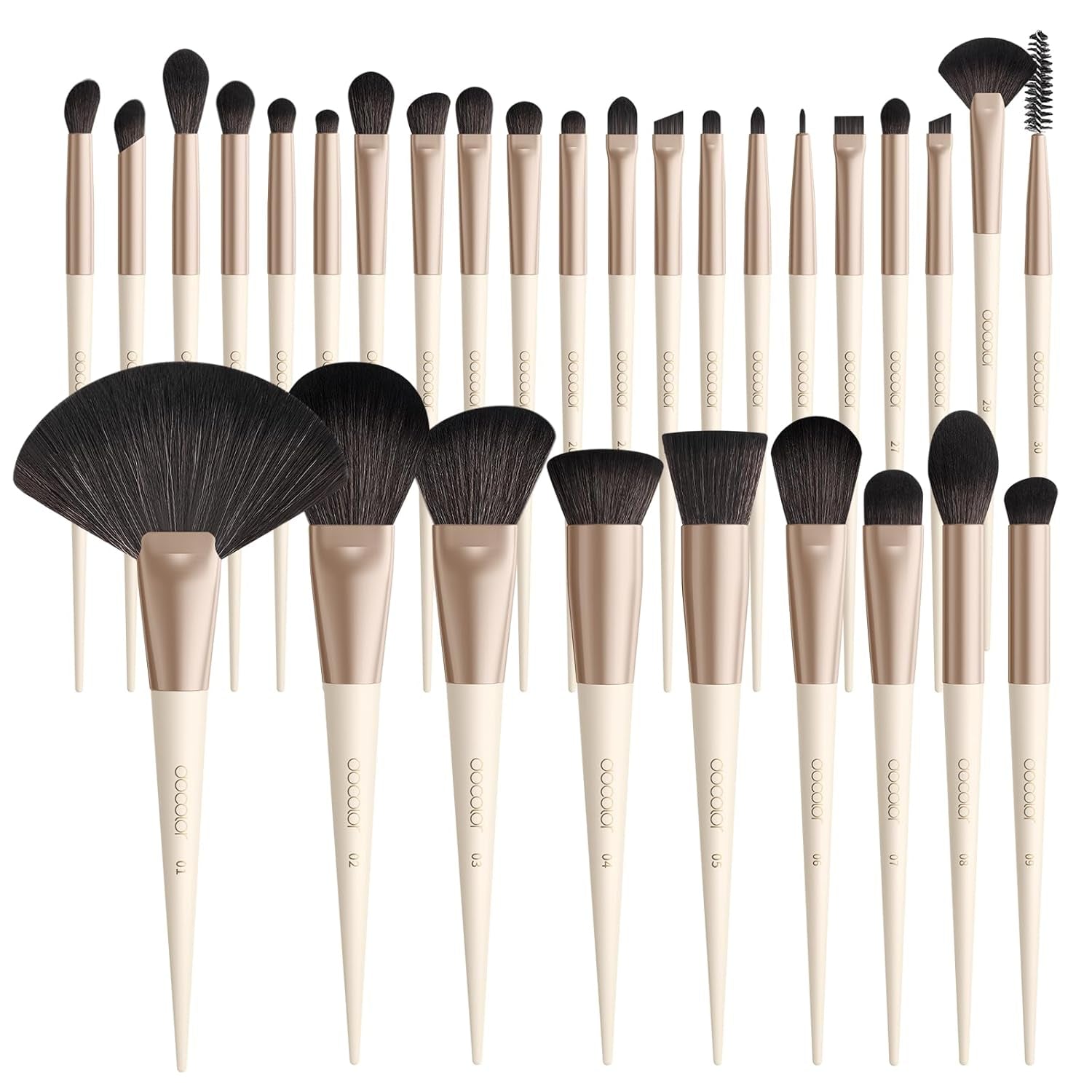Makeup Brushes Set Professional 32Pcs Make up Brushes Premium Synthetic Kabuki Foundation Blending Face Powder Blush Concealers Eye Shadows