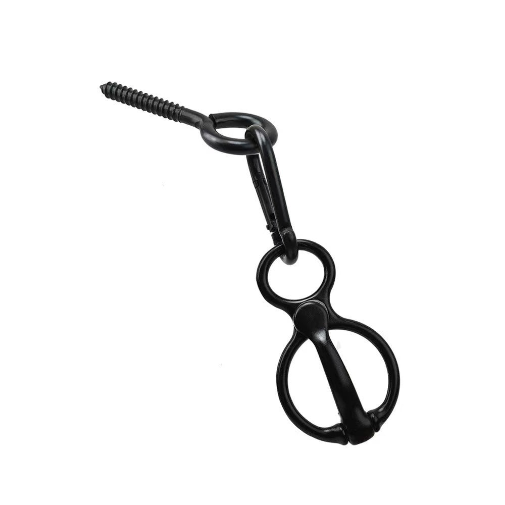 Leash String Clip Silver Black Carbon Steel High Strength