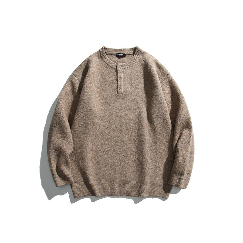 New Men's Twist Braid Sweater Cardigan