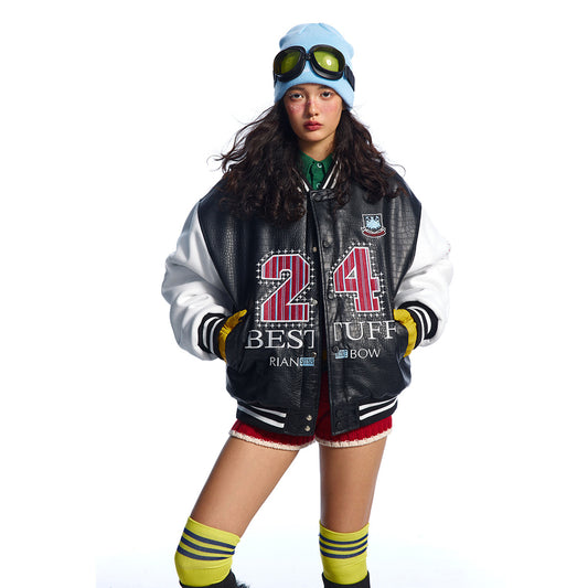 Paste Cloth Embroidery Flight Jacket