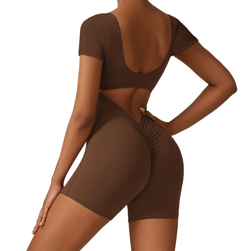 European And American Women's Clothing Slim Fit Hip Raise Jumpsuit