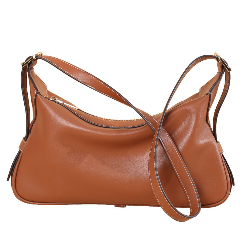 Casual Soft Leather Underarm Portable Crossbody Shoulder Bag