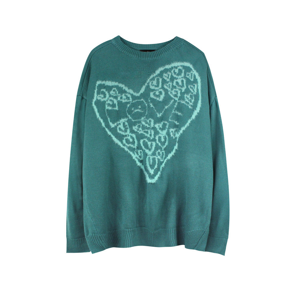 Hip-hop Trend Loose Round Neck Sweater Pullover