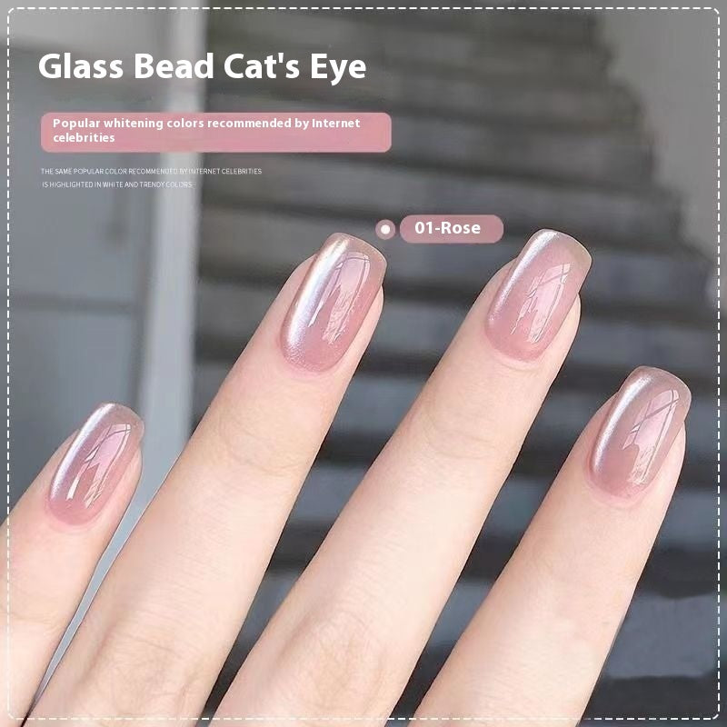 New Micro Glass Bead Crystal Cat's Eye Gel Nail Polish