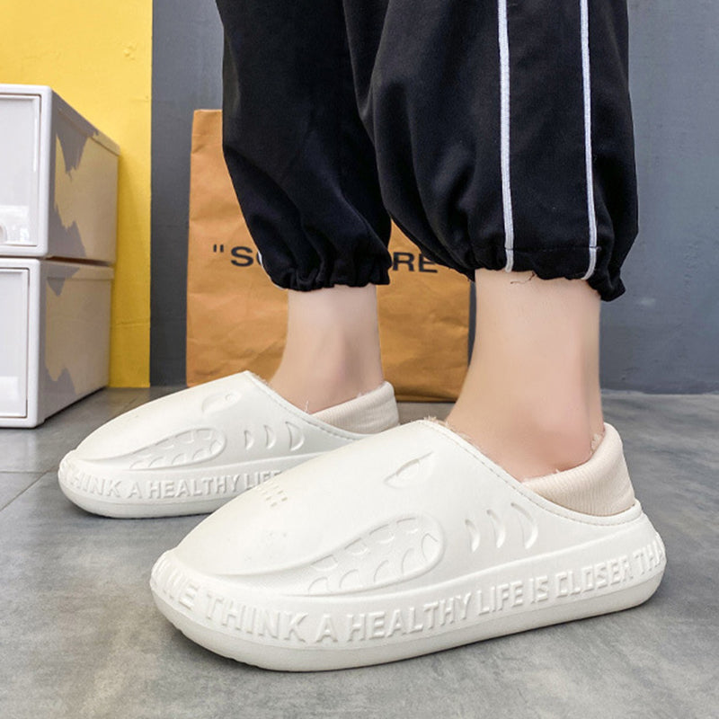 Shark Shoes Winter Soft Slip-on Plush Home Slippers Comfortable House Shoes