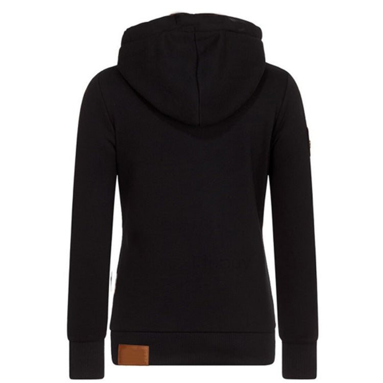 Women's New Long-sleeved Hooded Stitching Sweater