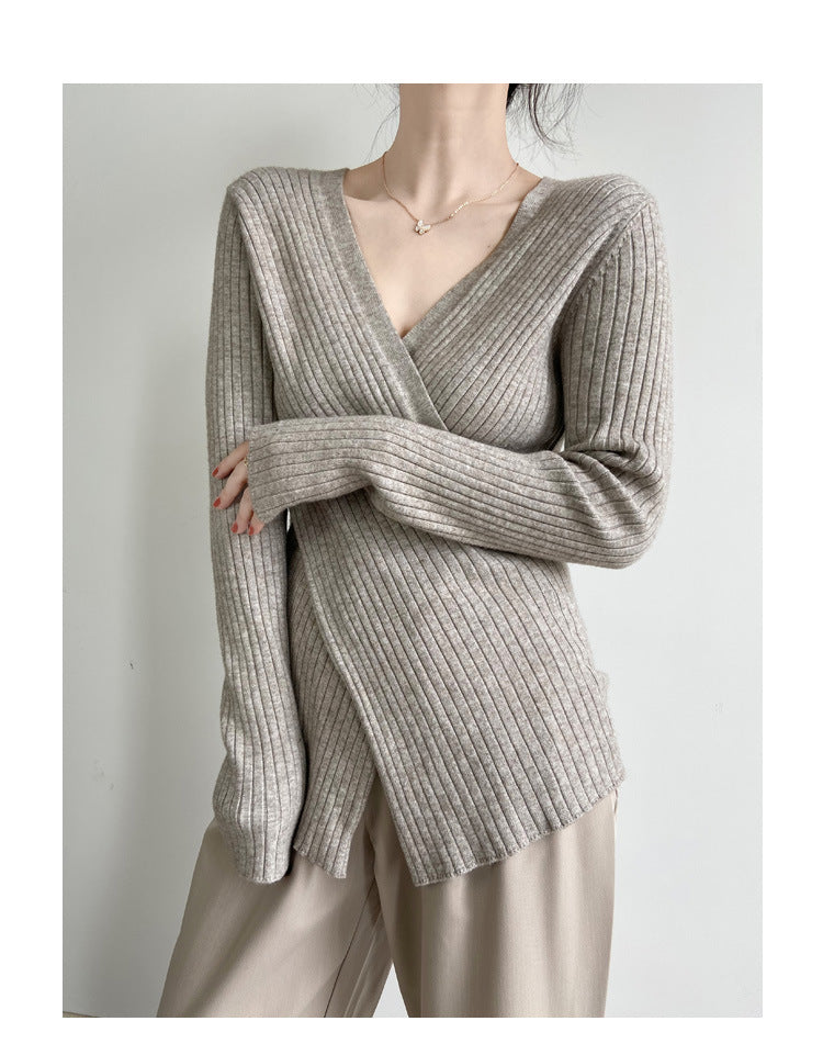 Women's Spring And Autumn Design Sweater Base Ride Top