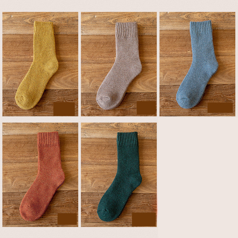 Plus Velvet Thick Warm Towel Long Tube Cotton Socks