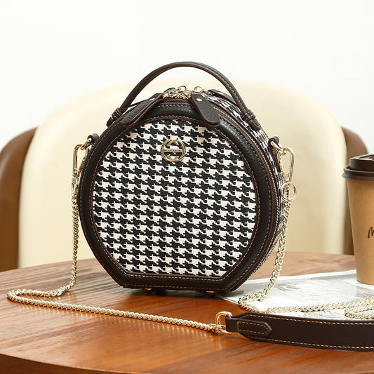 Retro Nem Matchende Rund Dame Crossbody Skuldertaske