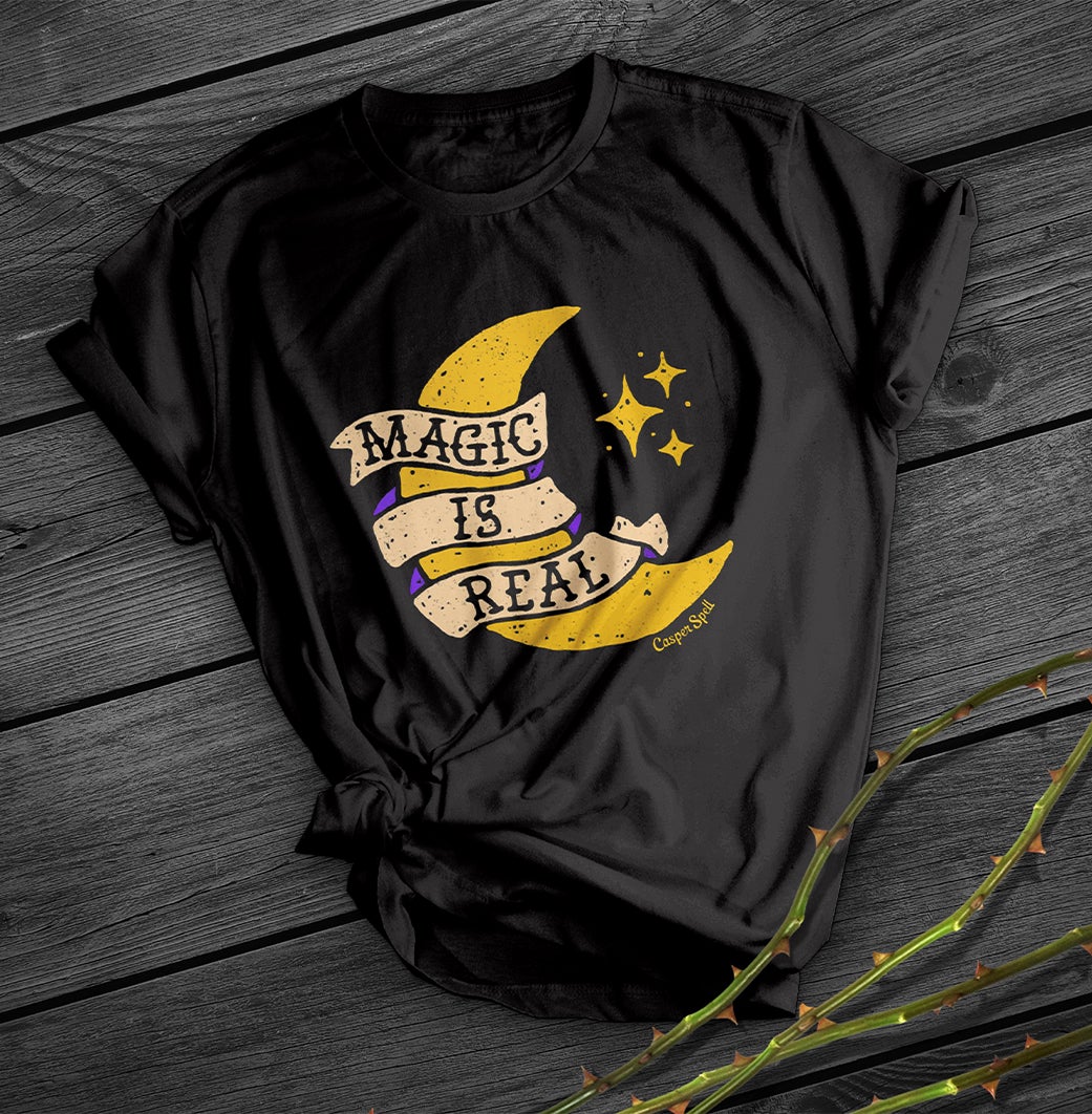 Summer Magic Is Real Black Short Sleeves