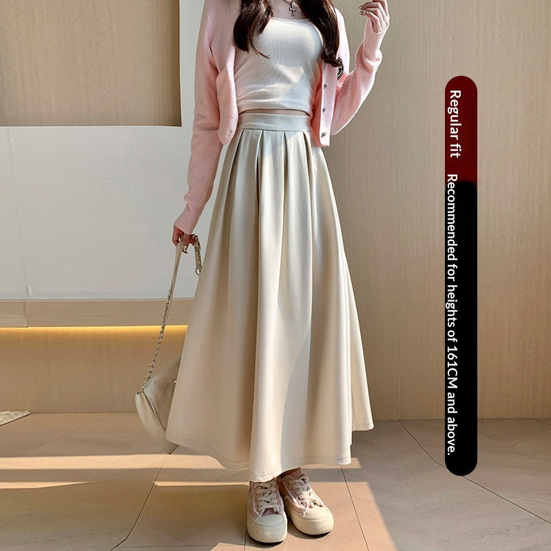 High-waisted Figure-flattering A-line Maxi Skirt