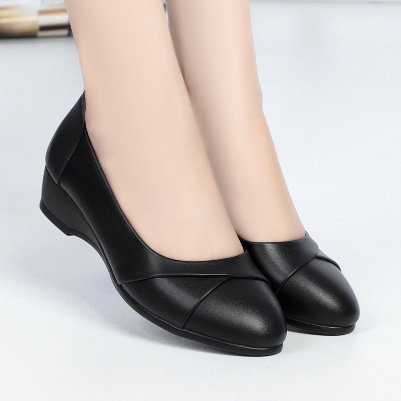 Womens Casual Round-toe Minimalist Low-heeled Shoes