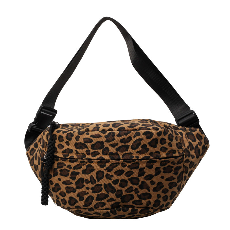 Leopard Print Shoulder Chest Bag Sports
